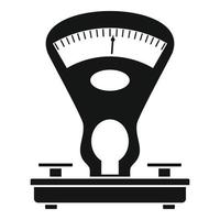 Retro mechanical scales icon, simple style vector