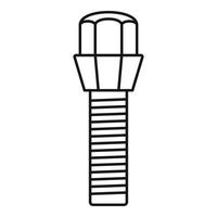 Tractor bolt icon, outline style vector