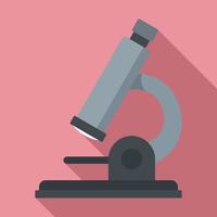 Microscope icon, flat style vector