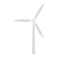 Wind turbine icon, flat style vector