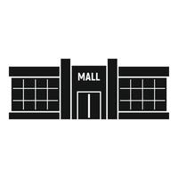 icono de centro comercial minorista, estilo simple vector