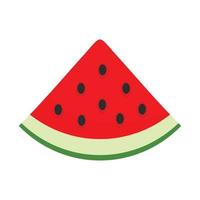 Slice of watermelon icon, flat style vector