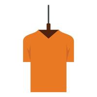 Orange tshirt icon, flat style vector