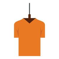 icono de camiseta naranja, estilo plano vector