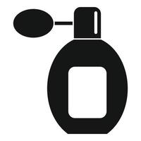 Perfume retro bottle icon, simple style vector