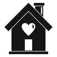 Donate home icon, simple style vector