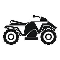 Extreme quad bike icon, simple style vector