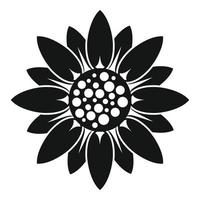 Cosmetic sunflower icon, simple style vector