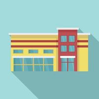 Commercial mall icon, flat style vector