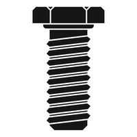 icono de tornillo constructor, estilo simple vector