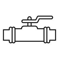 Plumber water tap icon, outline style vector