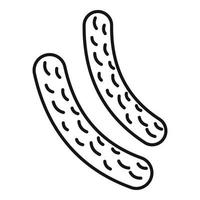 Bacteria sticks icon, outline style vector