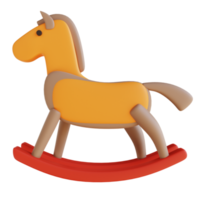 caballo de juguete de ilustración 3d png