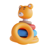 3d illustration munk ringa pedagogisk leksak png