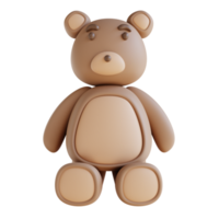 3D illustration teddy bear png