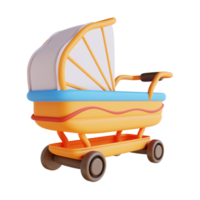 carrinho de bebê ilustração 3d png