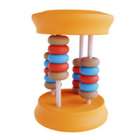 3D illustration counting toy png