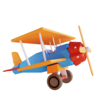 avión de juguete de ilustración 3d png