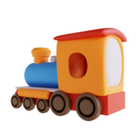 3D illustration toy train