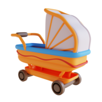 3d illustratie kinderwagen png