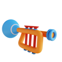 juguete de trompeta de ilustración 3d png