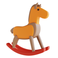 3D illustration toy horse png