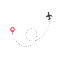 vliegtuig reisroute speld op de wereldkaart reis reisideeën png