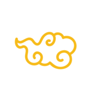 Golden cloud pattern. Chinese clouds for Chinese New Year decorations png
