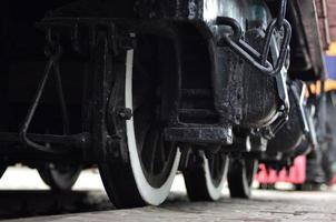 Wheels of a Russian modern locomotive photo