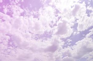 Image of clear blue sky and white clouds on day time for background usage photo