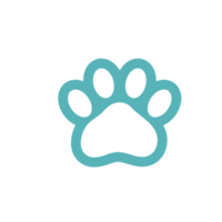 Dog and cat paws with sharp claws. cute animal footprints png