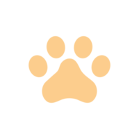 Dog and cat paws with sharp claws. cute animal footprints png