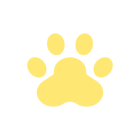 Dog and cat paws with sharp claws. cute animal footprints png