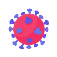 virus de icono covid-19 que se propagan al toser o estornudar diseño plano simple png