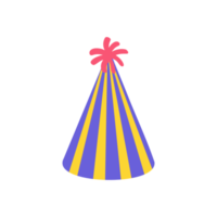 sombrero de fiesta. colorido sombrero cónico para usar en la fiesta de año nuevo. png