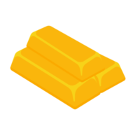 Gold bar icon. Stacked yellow gold bars Concept of saving money on gold assets png