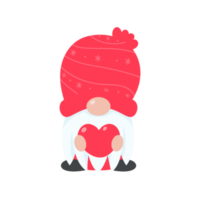 gnomo de navidad. un pequeño gnomo con un gorro de lana rojo. celebrar en navidad png