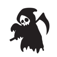 la silhouette du cadavre portant un voile noir. venez chercher votre âme à Halloween. png