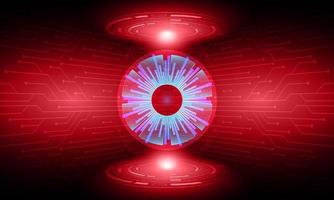 Modern Holographic eye on technology Background vector