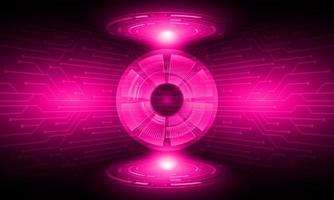 Modern Holographic eye on technology Background vector