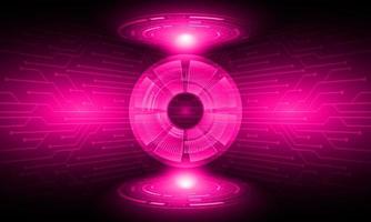 Modern Holographic eye on technology Background vector