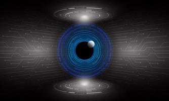 Modern Holographic eye on technology Background vector