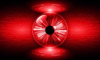 Modern Holographic eye on technology Background vector