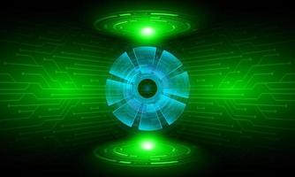 Modern Holographic eye on technology Background vector