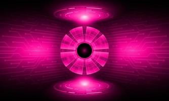 Modern Holographic eye on technology Background vector
