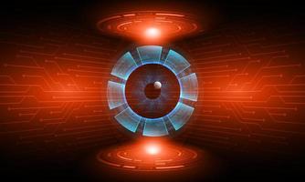 Modern Holographic eye on technology Background vector