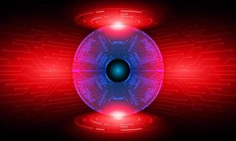 Modern Holographic eye on technology Background vector