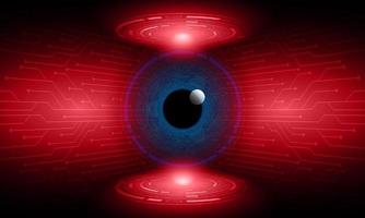 Modern Holographic eye on technology Background vector