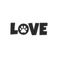 ontwerp liefdes honden. hart, bot en drijvend hond voeten voor huisdier benodigdheden winkels. png