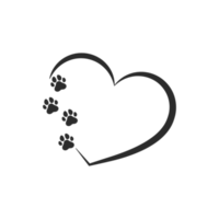 design loves dogs. Heart, bone and floating dog feet for pet supplies stores. png